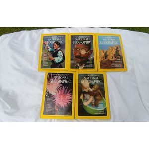 Vintage Bundle of (5) 1980 National Geographic magazines